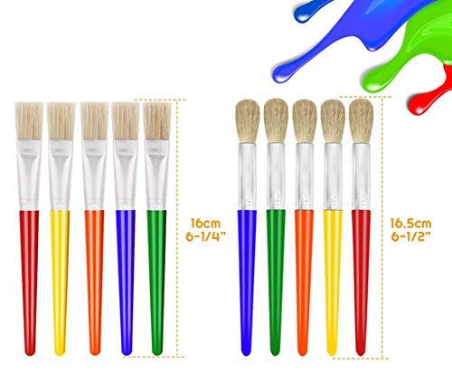 10Pcs-Paint-Brushes-for-Kids-Anezus-Kids-Paint-Brushes-Toddler-Large-Chubby-Paint-Brushes-Round-and-Flat-Preschool-Paint-Brushes-for-Washable-Paint-Acrylic-Paint