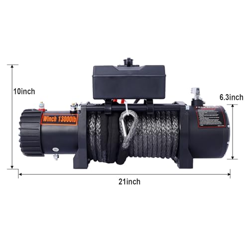 Winche Eléctrico 13000 lb 12V con Control Remoto miniatura 2