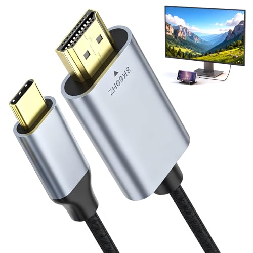 Velozym Cable Adaptador USB C a HDMI 4K@60Hz 3M, Compatible con Thunderbolt 3/4, Soporta HDR y Audio 3D, para MacBook, iPad Pro, Galaxy S24/S25, iPhone 15/16/17 Pro Max, Monitor, TV, Proyector