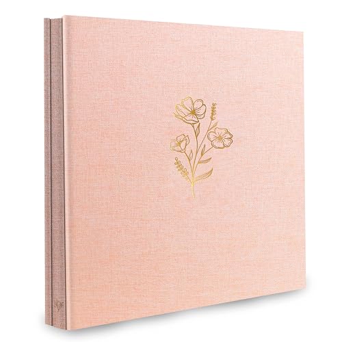 Holoary Photo Album 4x6 600 Photos 5 Pictures Per Page, 600 Pockets 4”x6” Picture Album, Linen Fabric Cover Big Picture Book for Photos, 4x6 Photo Albums for Family Weddings Travel Memories(Pink)