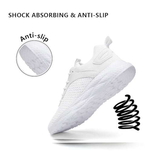 Image of Mens Sneakers Slip on Walking Running Shoes Sneakers Outdoor Gym Fitness Sport Anti Slip Breathable Comfortable Skin-Friendly Fashion Casual White US 9.5