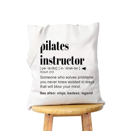 WCGXKO Pilates Instructor Gift Pilates Gifts Pilates Lover Gift Pilates Teacher Zipper Pouch Cosmetic Bag (pilates instructor tote)