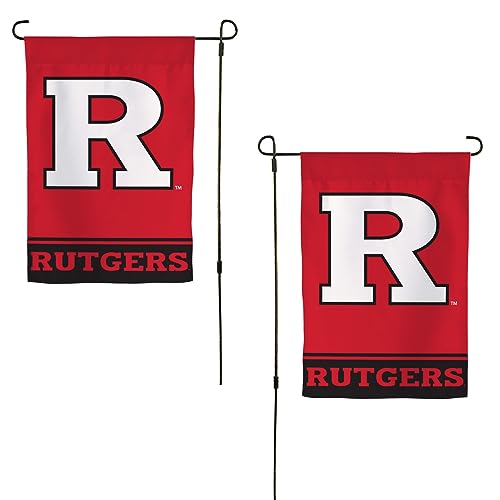 Desert Cactus Rutgers R Garden Flag – 19 x 12 Inch Rutgers Scarlet Knights Banner, for Outdoor Display and Events (Design A)