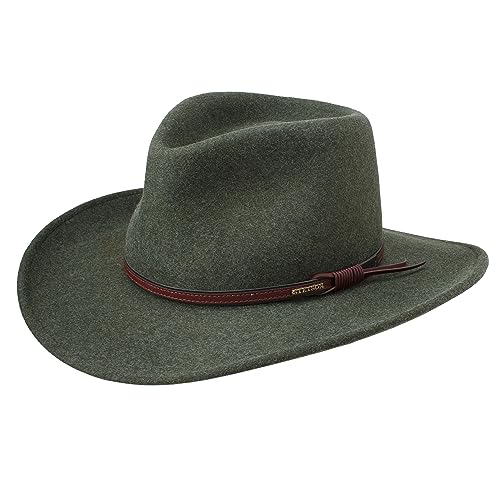 Image of Stetson Men's Bozeman Wool Felt Crushable Cowboy Hat - Twboze-813007 Black