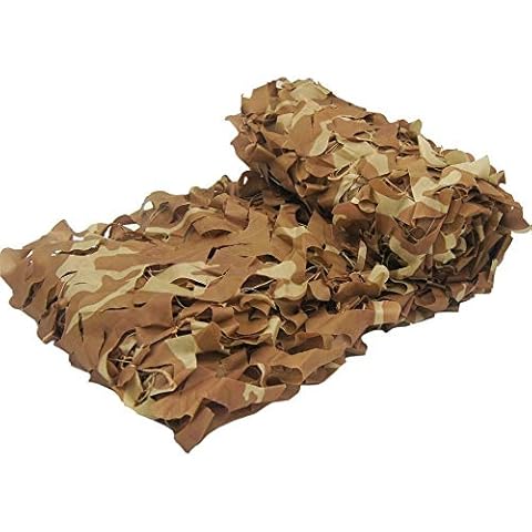 2m X 3m/6.5 X 10ft Woodenland Camouflage Net Desert Camo Military Nets Lightweight Durable without Grid Cover