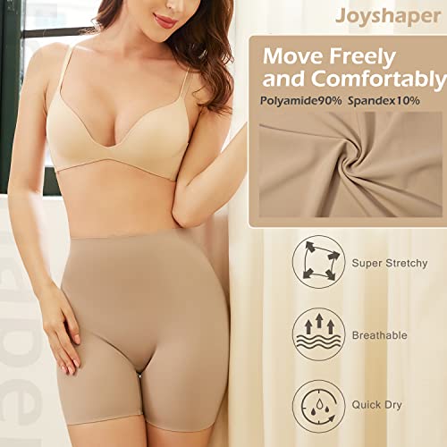 JOYSHAPER Slip Shorts for Under Dress Anti Chafing Underwear Under Dress Shorts Seamless Shapewear Shorts for Women #1 beige Small - Thumbnail 2