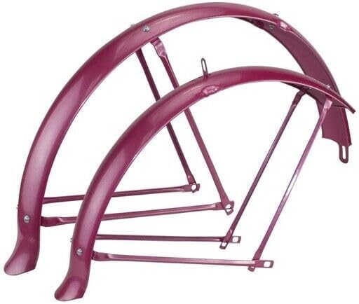 OG LOWRIDER Classic 26" Flared Fender Set Standard Balloon 80mm – Alloy Steel Chrome Finish Front & Rear Fenders in 7 Diiferent Colors Variations (Metallic Blue)
