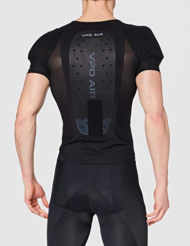 POC, VPD Air+ Tee with Back Protector, Mountain Biking Armor for Men and Women, Uranium Black, L