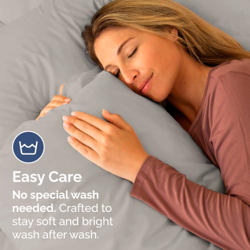 Body Pillow Cases - 2 Pack Soft Pillowcase Covers - 20" x 54" (Light Grey) by CGK Unlimited - Used condition - Image 5