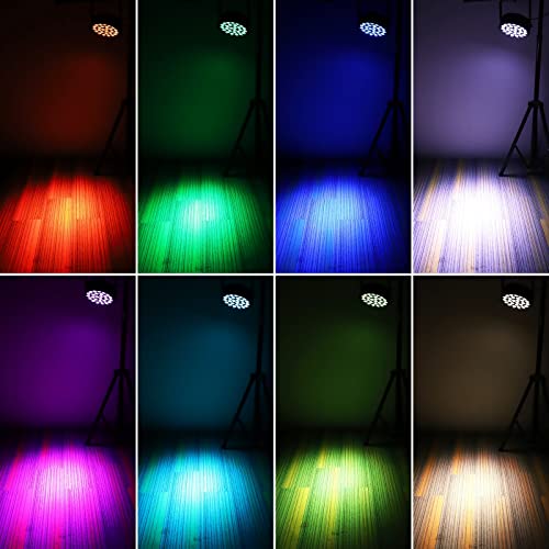 LED Par Light RGBW 160W Led Stage Lights DMX Controlled Sound Activated Auto Play 8/4 Channel Uplights for Events Wedding Halloween Birthday Party Dance Stage Lighting - Image 7