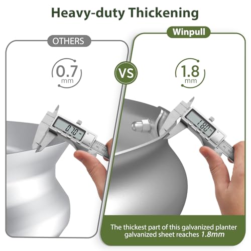 image for Winpull Raised Garden Bed Kit, 4x2x1 ft Galvanized Planter Box Outdoor