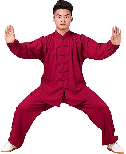MissZZ Vêtements Tai Chi Femmes , Costume Uniforme Tai Chi Homme , Arts Martiaux Traditionnels Taiji Kung Fu Qigong Wushu Wing Chun Shaolin Vêtements Classiques Manches Longues pour Hommes Femmes Cover