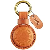 Citymore for AirTag Schlüsselanhänger mit Echtes Leder Hülle, Anhänger für Apple AirTag mit Rundumschutz vor Kratzern & Stößen, für Schlüssel, Koffer, Tasche