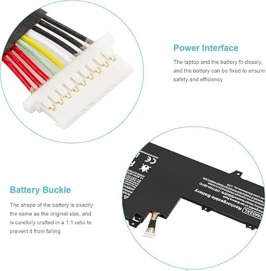 Image of WISTAR OM03XL Laptop Battery Compatible for HP EliteBook x360 1030 G2 Series Notebook HSTNN-IB7O 863167-1B1 863280-855 863167-171 HSN-I04C HSTNN-IB70 OMO3XL OM03057XL BATTERYS