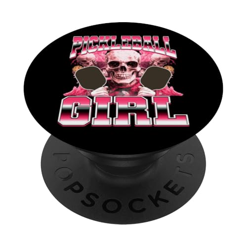 Pickleball Girl Pickleball Player Style années 90 PopSockets PopGrip Adhésif