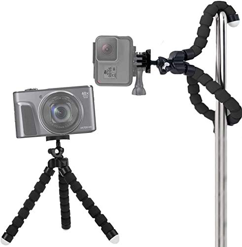 Gearfend 6.5” Flexible Universal Tripod, With Mount For All Gopro, Sjcam & Xiaoyi Cameras Plus Microfiber Cloth #TOP1