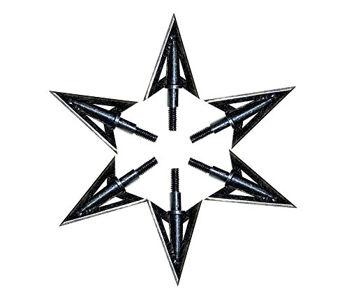 Huntingdoor Traditional Hunting Broadheads Sharp Arrow Tips for Archery Outdoor Hunting (100-Black-HEIYU)