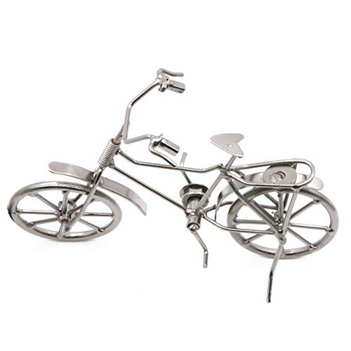 Vintage Metal Bicycle Ornaments Desktop Crafts Ironwork Bike Figurines Bike Miniature Home Decoration For Children Toys Gifts (Grey#1) #TOP1