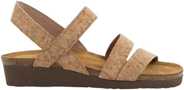 NAOT Kayla Women’s Sandals - Supportive 3-Strap Design with Backstrap, Cork & Latex Footbed - Arch Support - Travel-Friendly Comfortable Walking Sandals for All-Day Wear