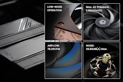 Image of ID-COOLING FROZN A620 Black Dual-Tower CPU Air Cooler 6 Heat Pipes All-Black CPU Cooler with Two 120mm FDB Fans, Compatible with Intel LGA1700 /1200 /115X; AMD AM4 /AM5