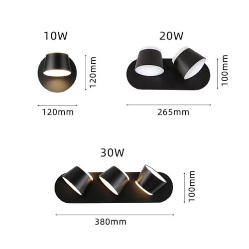 Luz de Pared 38CM para Pasillo y Dormitorio con Diseño Orientable en Aluminio Negro 5