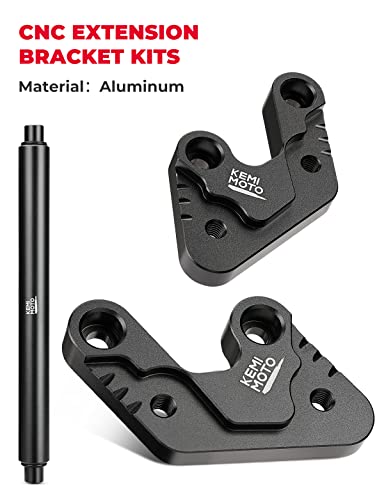 Image of KEMIMOTO Foot Peg Extension Bracket Kits Compatible with Sur-Ron Light Bee X and S X260 X160 Segway for Electric Dirt Bike Surron Foot Peg Extenders,Black