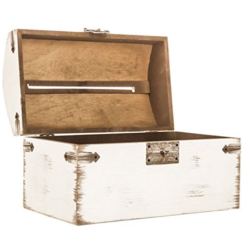 KCHEX Elegant Shabby Chic Antique White Wedding Card Gift Box Vintage Wishing Well - Thumbnail 2