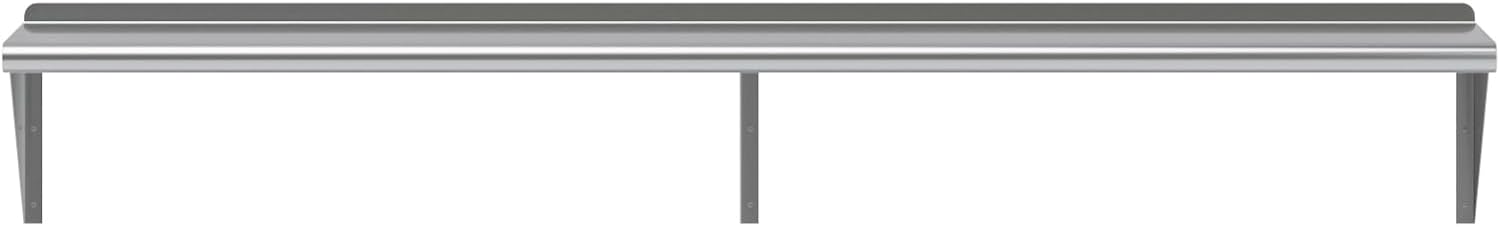 AmGood 72" Long X 12" Deep Stainless Steel Wall Shelf | NSF Certified | Appliance & Equipment Metal Shelving | Kitchen, Restaurant, Garage, Laundry, Utility Room