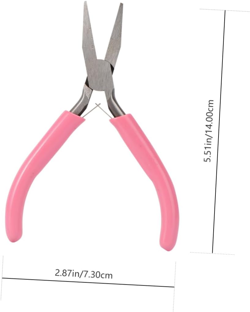 STOBOK 2pcs High-carbon Steel Jewelry Craft Plier Comfortable Grip for Beading and Handmade Projects Coated Tool for Home and Shop Use