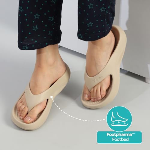 Image of YOHO PILO Slippers for Women | Lightweight & Waterproof Monsoon Footwear | Stylish & Comfortable Chhapal | Soft Orthopedic Flip-Flops, Daily Use Bathroom Slippers