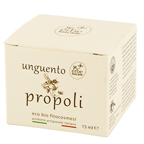 Unguento BIO Propoli – Ottimo per Viso, Collo e Décolleté – Puro Concentrato di Natura – Prodotto a mano in Toscana (15 ML)