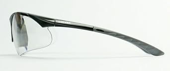 Elvex Clear, HC/PC w/+0.5 Full Lens Magnifier., Black Frame w/Grey Temple Tips