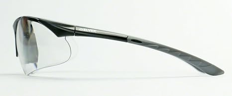 Elvex Clear, HC/PC w/+0.5 Full Lens Magnifier., Black Frame w/Grey Temple Tips