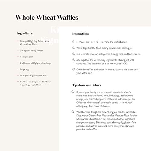 King Arthur, White Whole Wheat Flour, 100% Whole Grain, Non-Gmo Project Verified, Certified Kosher, 5 Pounds #TOP7