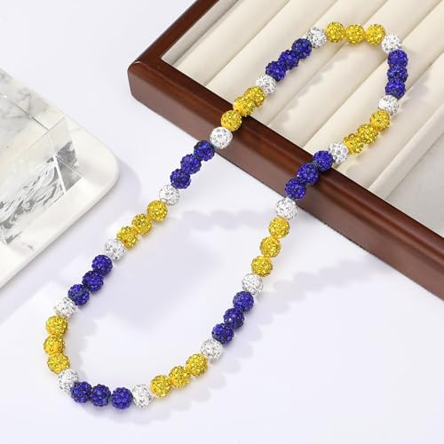 Philadelphia Phils Baseball Necklace For Men Women Baseballer Inspired Beaded Necklace Unisex Rhinestone Discoball Necklaces Jewelry-gift for baseball team lovers2