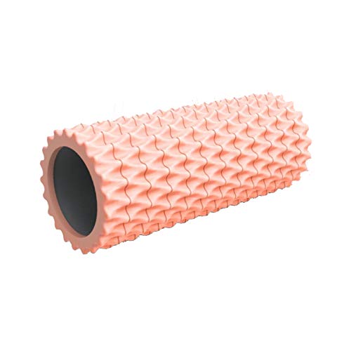 Foam Roller-Rodillo de espuma para masaje muscular, diseño de rejilla para accionar la terapia de puntos para el dolor de espalda y los músculos de las piernas - 33x14cm (NARANJA) Cover