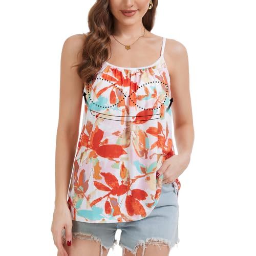 Image of Camisoles for Women with Built in Bra Adjustable Strap Tank Tops Cami Sleeveless Summer Tops for Workout Sleeping Traveling