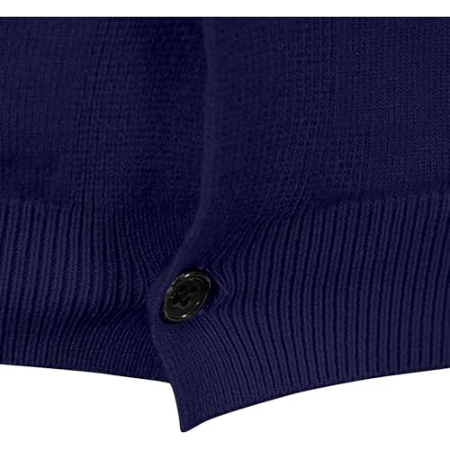 Men's V-Neck Cardigan Sweaters Button-Down Long Sleeve Knit Sweater Cardigan Pockets Knitted Sweater4