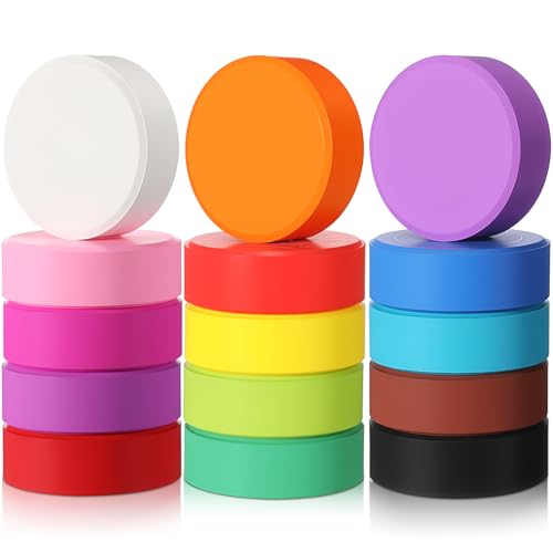 Nuanchu 15 Pcs Tempera Paint Cakes 15 Colors Tempera Paint Washable Art Supplies for Painting Drawing Crafts Activities