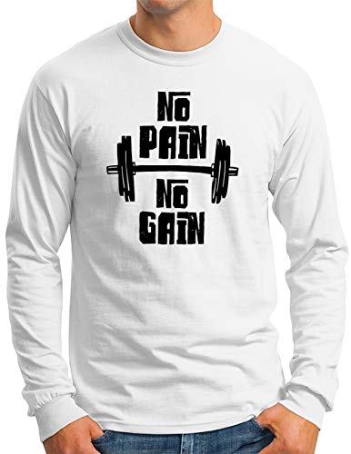 T-shirt à manches longues bodybuilding OM3 t-shirt muscle fitness homme blanc S