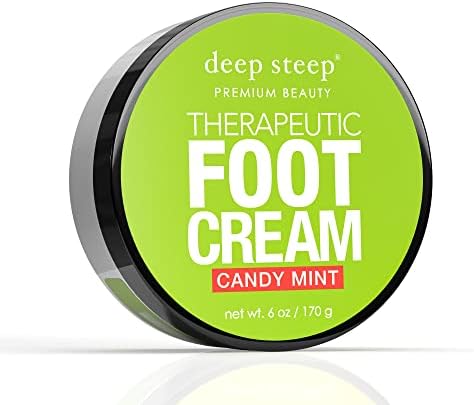 DEEP STEEP Candy Mint Foot Cream, 6 OZ