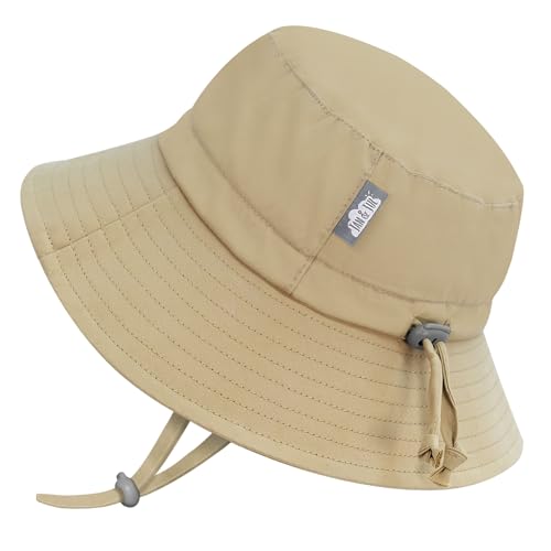 Jan & Jul Verstellbarer Kinder Fischerhut aus Baumwolle (Olive Khaki 2-5 Jahre)