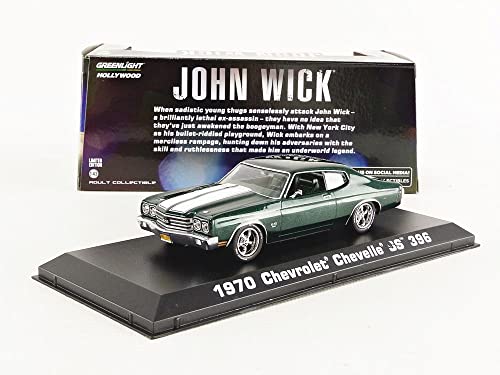 Greenlight 86541 1: 43 John Wick (2014) - 1970 Chevrolet Chevelle Ss 396 #TOP5