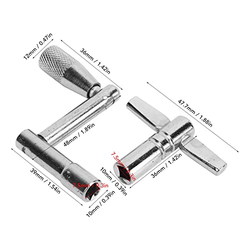 Universal Drum Tuning Key, 2Pcs Drum Key Standard Universal Turning Tool Metal Parts Accessories Z And T Shape #TOP4