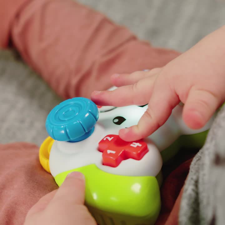 Fisher-Price-FWG12-Game-and-Learn-Controller-Teaching-First-Words-Letters-Numbers-Colours-and-Shapes-with-Songs-and-Sounds-6-Months