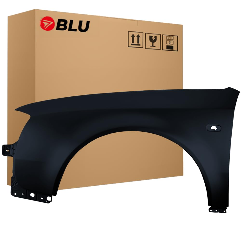 BLU Kotflügel Passend für Audi A6 C5 LZ9W Links Schwarz | 1997-2001 | Vorderseite Vorne | Lackiert | Einbaufertig