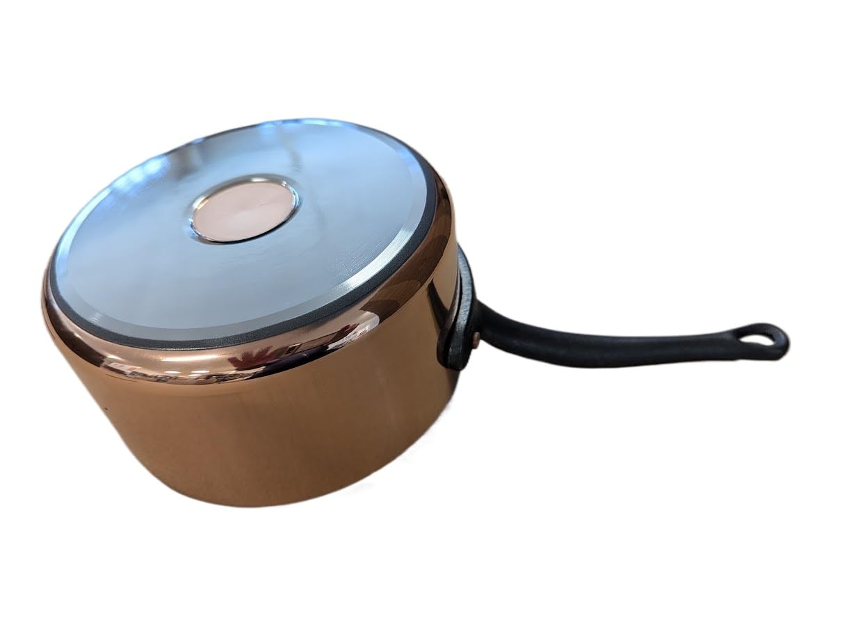 Kupferkasserolle Induktion für Karamell Ø 16 cm Durchmesser, Zuckertopf (Kupfer Induction)