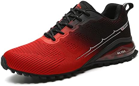 Dannto Men's Trail Running Shoes Athletic Tennis Sport Cross Training Walking Gym Workout Jogging Hiking Sneakers Red Size 7.5