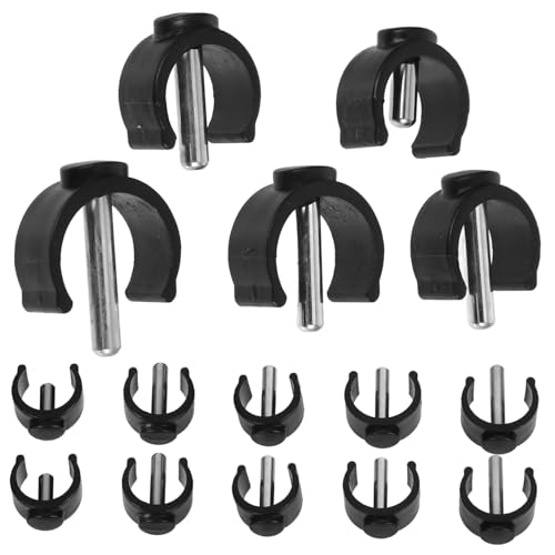 GARVALON 20個字型クランプバックル 調節可能な杖用固定具 折りたたみ式 対応 カップホルダー取付可能 ハンドル用 グリップ交換部品 耐久性素材 使用 対応