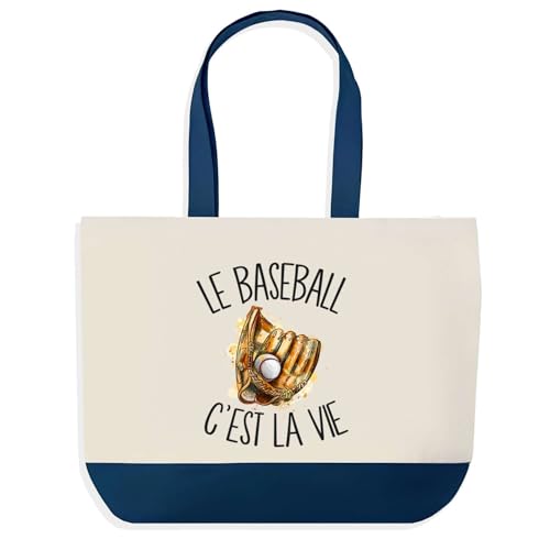Sac de shopping bleu baseball idée cadeau collègue anniversaire